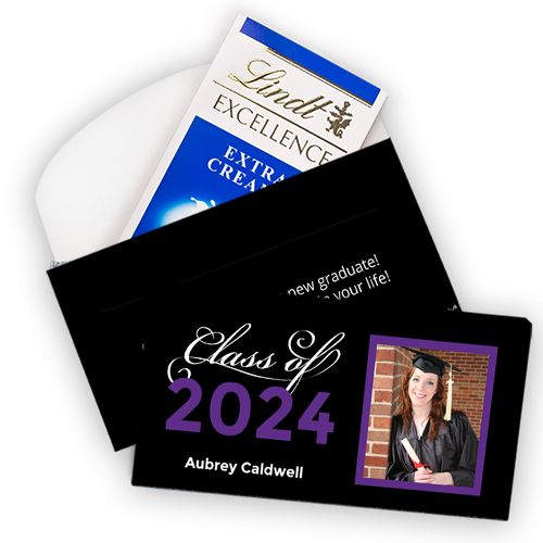 Deluxe Personalized Graduation Class Of Lindt Chocolate Bar in Gift Box (3.5oz)