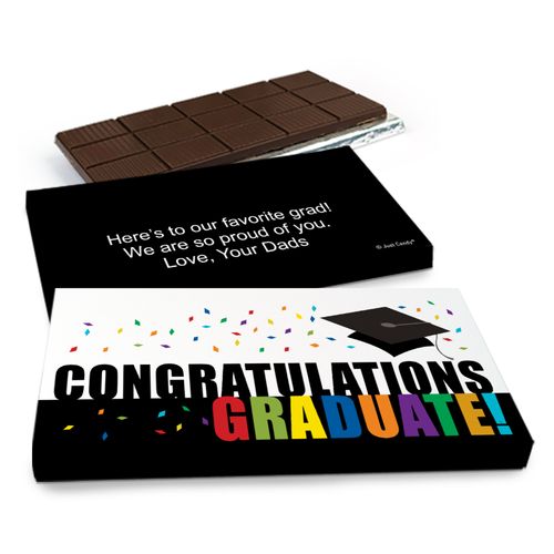 Deluxe Personalized Graduation Congratulations Graduate Chocolate Bar in Gift Box (3oz Bar)