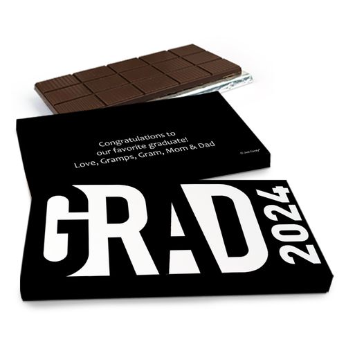 Deluxe Personalized Graduation GRAD Chocolate Bar in Gift Box (3oz Bar)