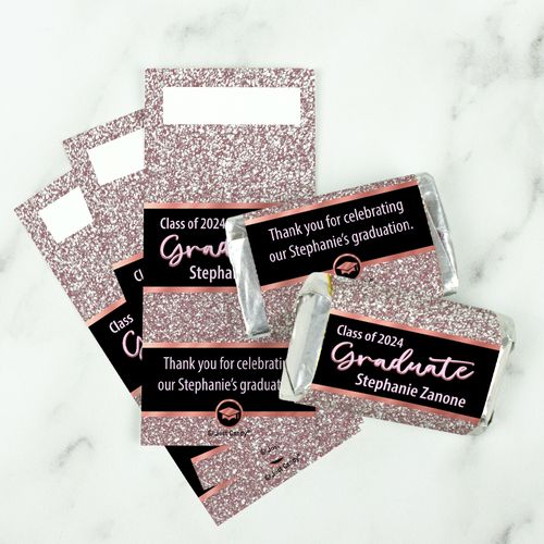 Rose Gold Grad Personalized Miniature Wrappers