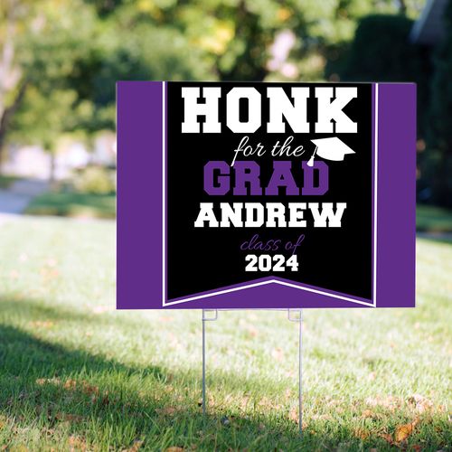 Graduation Yard Sign Personalized Honk for the Grad