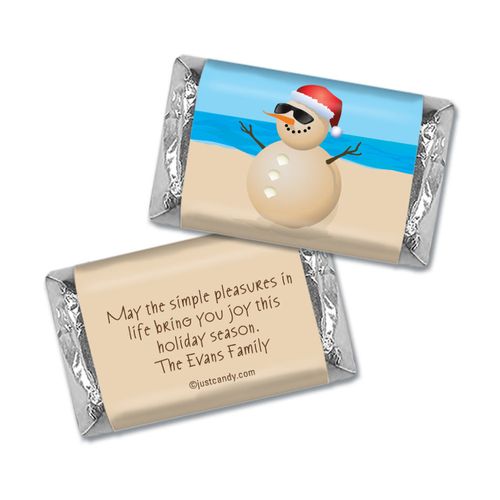 Sandy Snowman Christmas Personalized Miniature Wrappers
