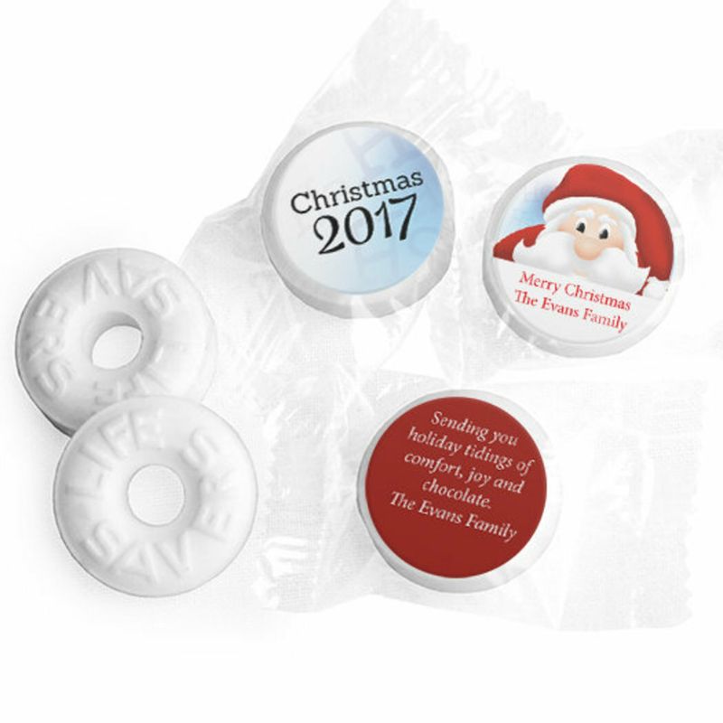 Santa Clause Christmas Mints, Personalized Life Saver Christmas