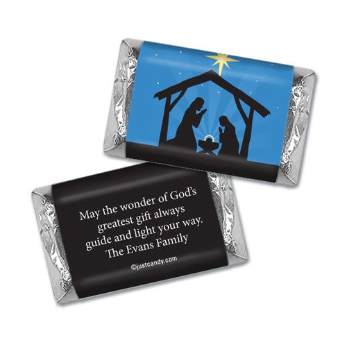 Holy Night Christmas Personalized Miniature Wrappers