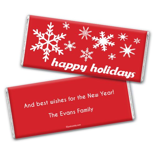 Holiday Flurries Personalized Candy Bar - Wrapper Only