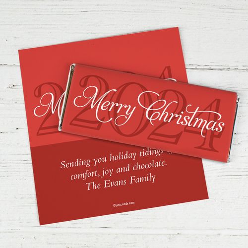 Annual Christmas Personalized Candy Bar - Wrapper Only