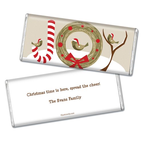 Winter Birds Personalized Candy Bar - Wrapper Only