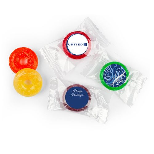 Personalized Life Savers 5 Flavor Hard Candy - Christmas Ribbons