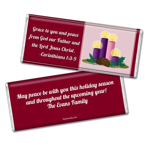 Christmas Personalized Chocolate Bar Grace and Peace to You