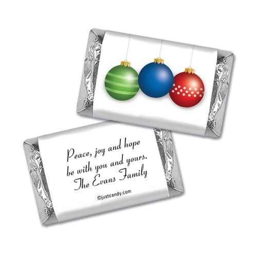 Ornament Trio Christmas Personalized Miniature Wrappers