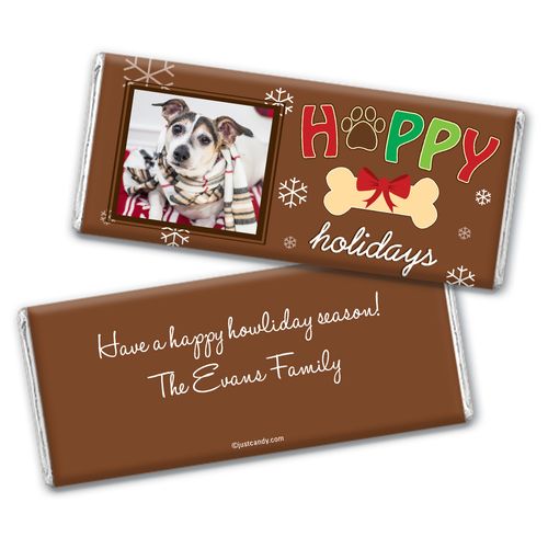 Happy Howlidays Personalized Candy Bar - Wrapper Only