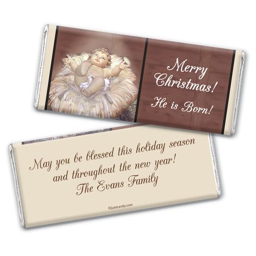Away in a Manger Personalized Candy Bar - Wrapper Only