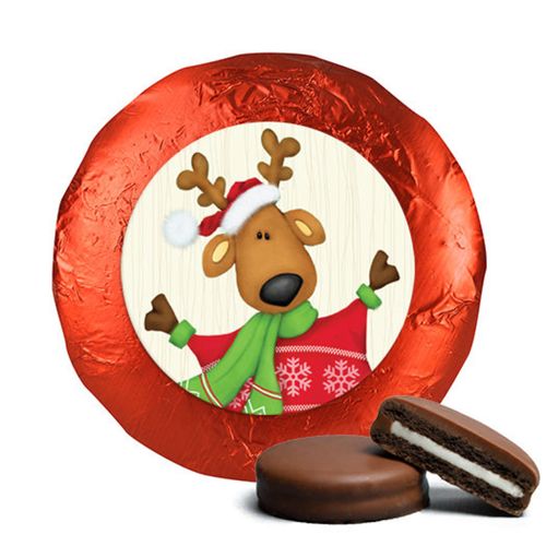 Personalized Chocolate Covered Oreos - Christmas Jolly Reindeer