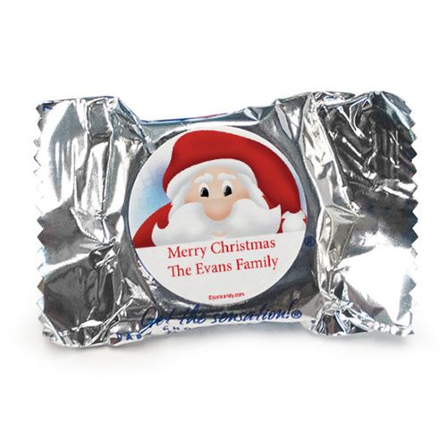 Personalized York Peppermint Patties - Christmas Peeking Santa
