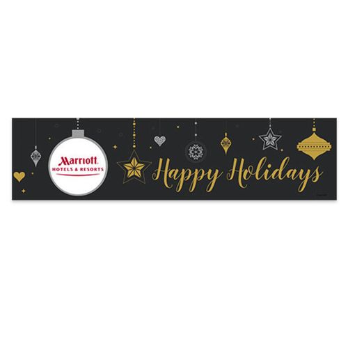 Personalized Add Your Logo Once Upon a Holiday Christmas 5 Ft. Banner