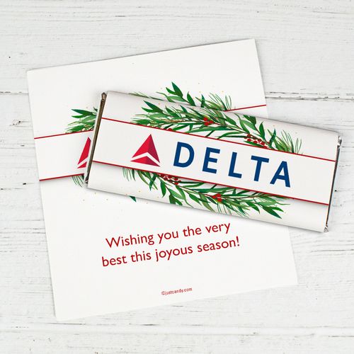Personalized Christmas Winter Greenery with Logo Standard Wrappers