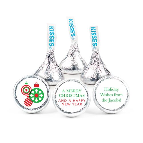 Personalized Christmas Ornaments 3/4" Stickers (108 Stickers)