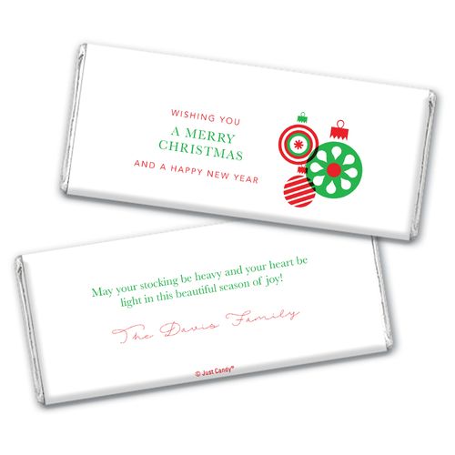 Personalized Christmas Ornaments Chocolate Bar Wrappers Only
