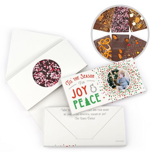 Personalized Christmas Confetti Gourmet Infused Belgian Chocolate Bars (3.5oz)