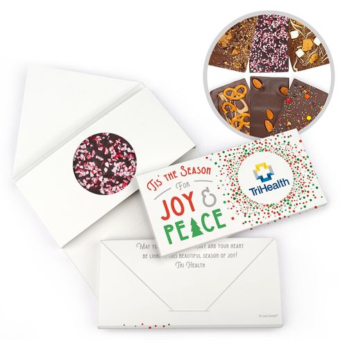 Personalized Christmas Confetti Gourmet Infused Belgian Chocolate Bars (3.5oz)