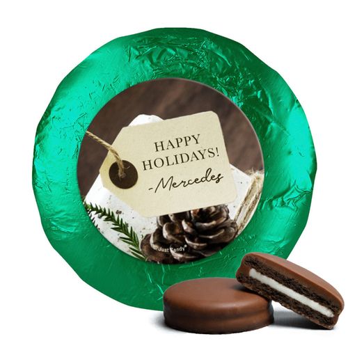 Personalized Christmas Corporate Hang Tag Chocolate Covered Oreos