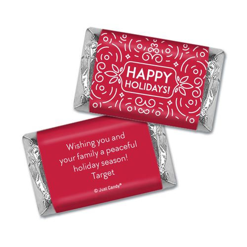 Personalized Happy Holidays Hershey's Miniatures