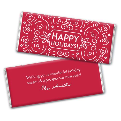 Personalized Christmas Confetti Chocolate Bar Wrappers Only
