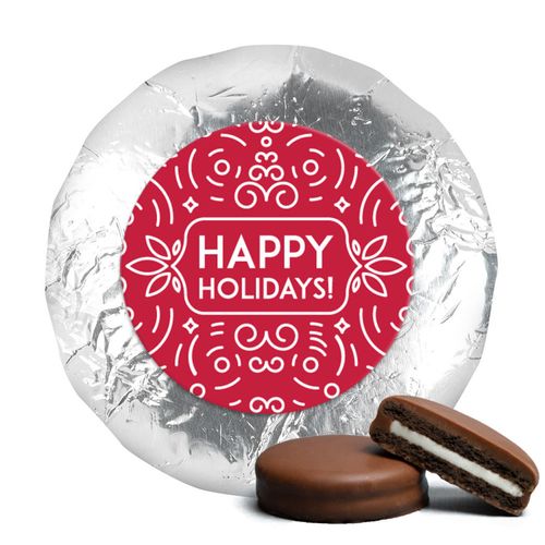 Happy Holidays Chocolate Covered Oreos
