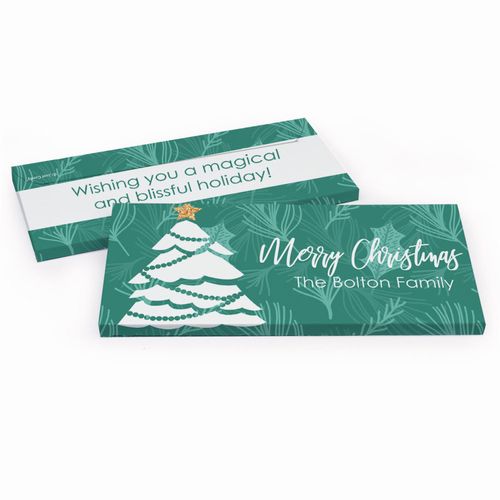 Deluxe Personalized Oh Christmas Tree Chocolate Bar in Gift Box