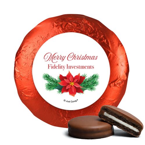 Personalized Christmas Poinsettia Chocolate Covered Oreos