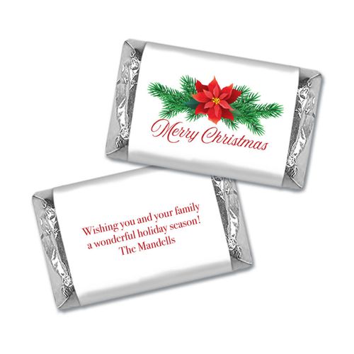 Personalized Holiday Poinsettia Hershey's Miniatures