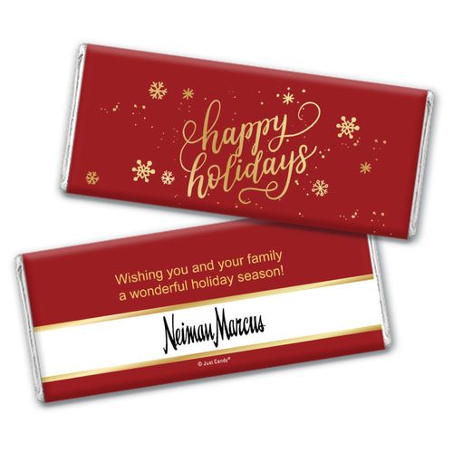 Personalized Happy Holidays Add Your Logo Chocolate Bars