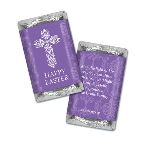 Personalized Easter Purple Cross Mini Wrappers