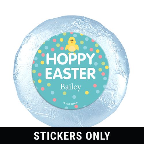 Personalized Easter Blue Chick 1.25" Stickers (48 Stickers)
