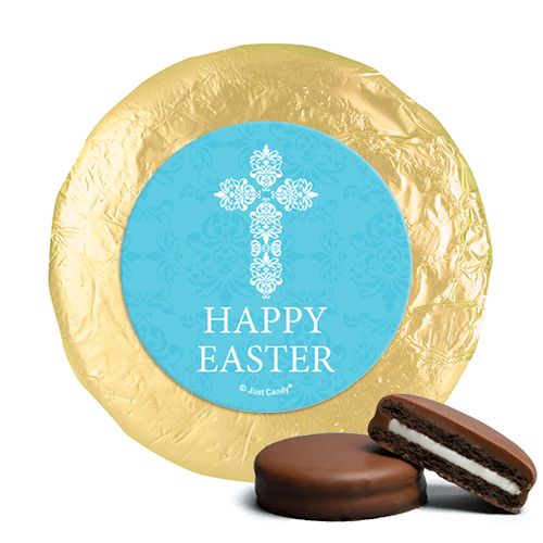 Personalized Easter Blue Cross Milk Chocolate Covered Oreos