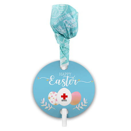 Personalized Easter Add Your Logo Dum Dums with Gift Tag (75 pops)