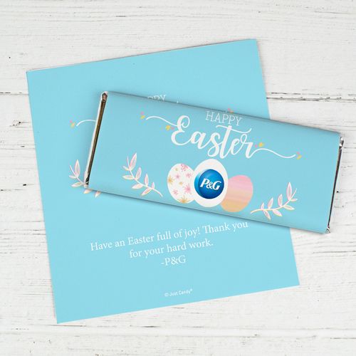 Personalized Easter Egg Add Your Logo Chocolate Bar & Wrapper