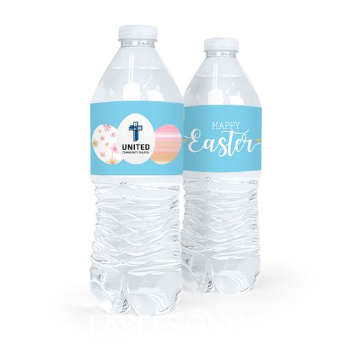 Personalized Easter Add Your Logo Egg Water Bottle Sticker Labels (5 Labels)