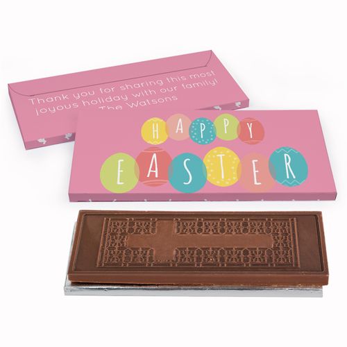 Deluxe Personalized Egg Party Easter Chocolate Bar in Gift Box
