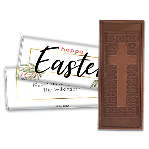 Personalized Easter Flowers Embossed Chocolate Bars