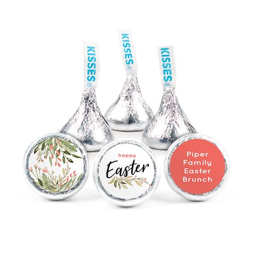 Personalized Easter Flowers 3/4" Stickers (108 Stickers)