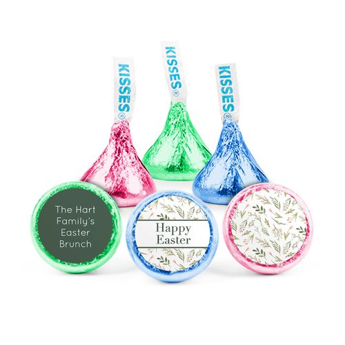 Personalized Easter Spring Greenery Hershey's Kisses