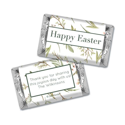 Personalized Easter Spring Greenery Hershey's Miniatures