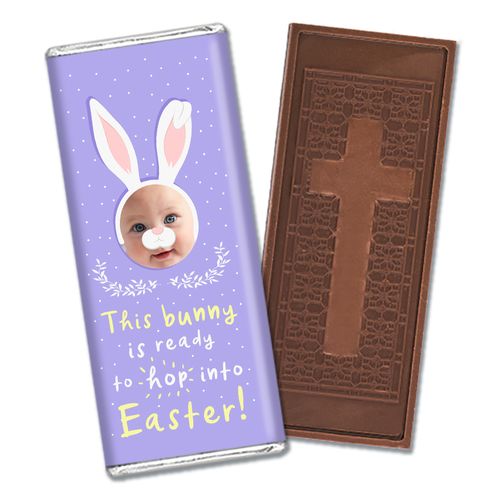 Personalized Easter Bunny Photo Embossed Chocolate Bars