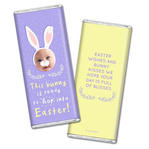 Personalized Easter Bunny Photo Chocolate Bars