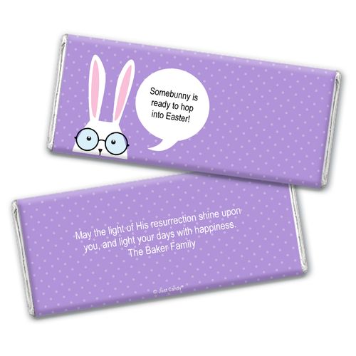 Personalized Easter Bunny Message Bubble Chocolate Bars