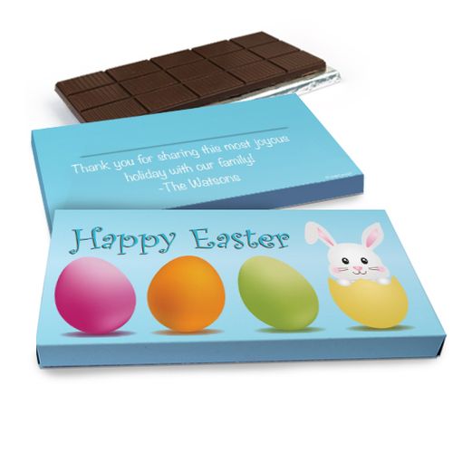 Deluxe Personalized Hatched a Bunny Easter Chocolate Bar in Gift Box (3oz Bar)