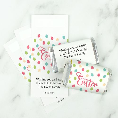 Personalized Easter Eggs & Flowers Mini Wrappers