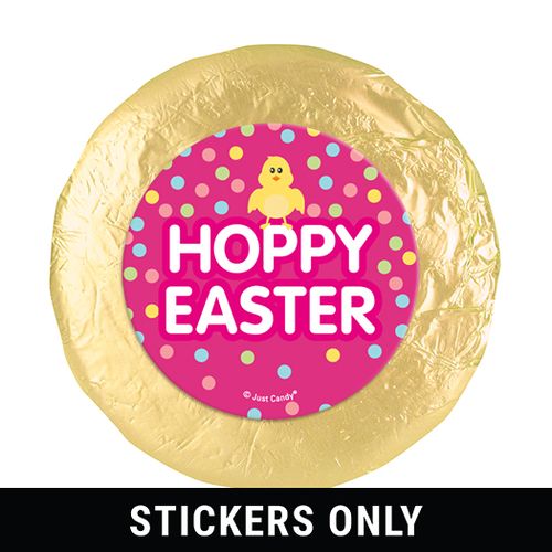 Easter Pink Chick 1.25" Stickers (48 Stickers)