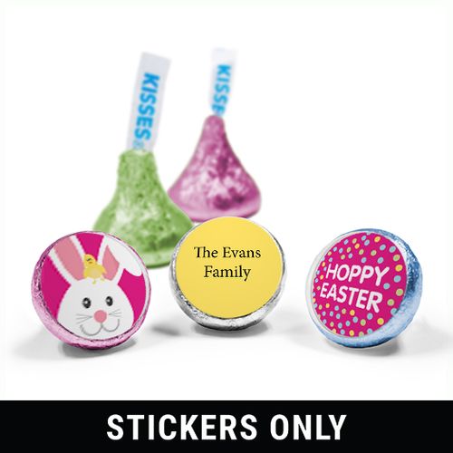 Personalized Easter Pink Chick 3/4" Sticker (108 Stickers)